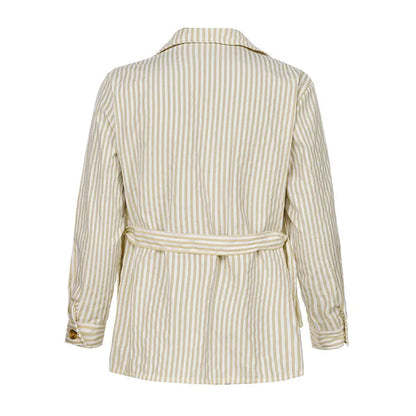 Striped Safari Jacket in Sand